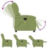 vidaXL Fauteuil inclinable de massage &eacute;lectrique vert clair velours