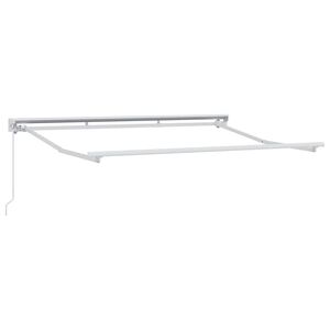 vidaXL Cadre d'auvent R&eacute;glable Blanc 3 x 2 m Acier