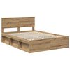 vidaXL Cadre de lit Ch&ecirc;ne artisan 160 x 200 cm Bois d'ing&eacute;nierie