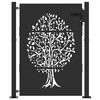 vidaXL Porte de Jardin 110 x 155 cm Noir Verrouillable