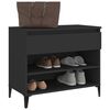 vidaXL Armoire &agrave; chaussures Noir 70x36x60 cm Bois d'ing&eacute;nierie