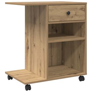 vidaXL Support d'imprimante Ch&ecirc;ne artisanal 60 x 40 x 68,5 cm