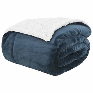 vidaXL plaid Bleu marine 130 x 150 cm 1 kg Polaire