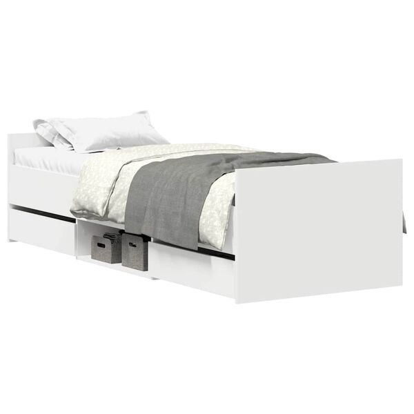 vidaXL Cadre de lit sans matelas blanc 100x200 cm