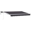 vidaXL Cadre de store manuel avec LEDs Blanc et anthracite 3,5 x 2 m