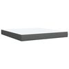 vidaXL Sommier &agrave; lattes de lit avec matelas Gris fonc&eacute; 180x200cm Tissu