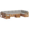 vidaXL Ensemble de canap&eacute;s d'ext&eacute;rieur 11 pc Gris Naturel et Clair