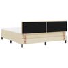 vidaXL Lit &agrave; ressorts avec matelas Cr&egrave;me 180 x 200 cm tissu