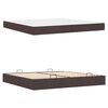 vidaXL Cadre de lit avec matelas avec matelas 2 pcs Tan tissu