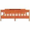 vidaXL Lit biblioth&egrave;que sans matelas cire marron 200x200 cm pin massif