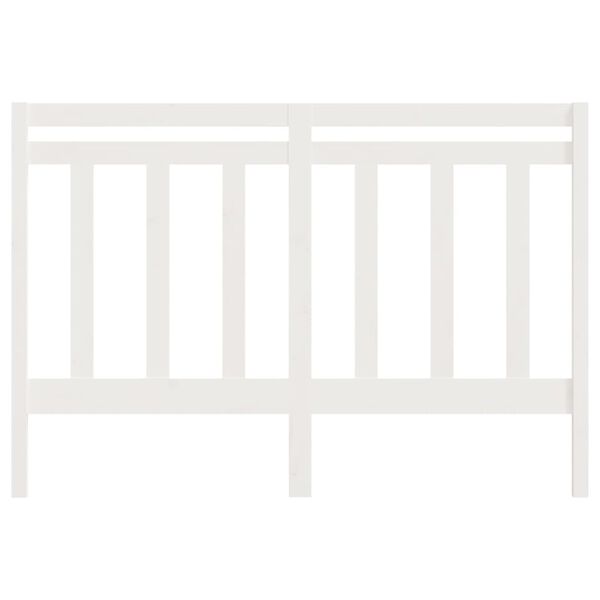 vidaXL T&ecirc;te de lit Blanc 156x4x100 cm Bois massif de pin