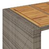 vidaXL Ensemble de bar de jardin 7 pcs avec coussins gris poly rotin