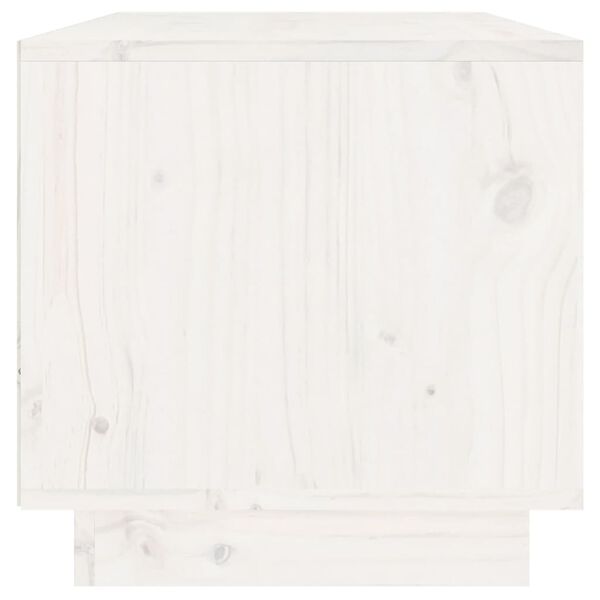 vidaXL Meuble TV Blanc 60x35x35 cm Bois de pin massif
