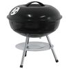 vidaXL Grill charbon 36,5 x 36,5 x 40 cm Acier alli&eacute; et acier chrom&eacute;