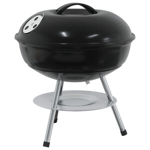 vidaXL Grill charbon 36,5 x 36,5 x 40 cm Acier alli&eacute; et acier chrom&eacute;