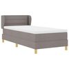 vidaXL Lit &agrave; ressorts avec matelas Taupe 80 x 200 cm tissu