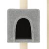 vidaXL Arbre &agrave; chat avec griffoirs en sisal Gris clair 104 cm