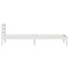 vidaXL Cadre de lit Blanc 225,5 x 95,5 x 69,5 cm Bois de Pin Massif