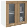 vidaXL Armoire murale de cuisine "Lyon" avec porte vitr&eacute;e Ch&ecirc;ne artisanal 60 x 31 x 60 cm