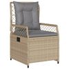 vidaXL Ensemble &agrave; manger de jardin avec coussins 5pcs Beige poly rotin