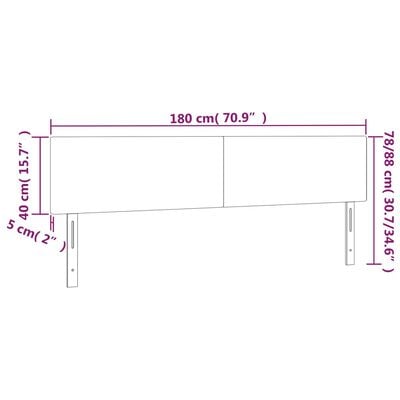 vidaXL Tête de lit à LED Bleu foncé 180x5x78/88 cm Velours