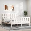 vidaXL Cadre de lit sans matelas blanc 160x200 cm bois de pin massif