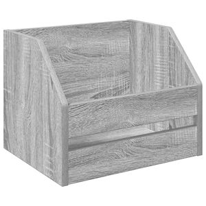 vidaXL Bo&icirc;te d'albums vinyles Sonoma gris 38 x 30 x 29 cm