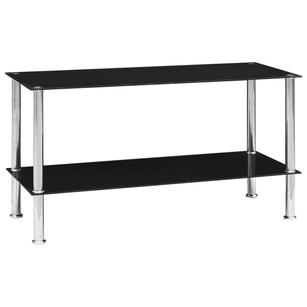 vidaXL Table basse Noir 110x43x60 cm Verre tremp&eacute;