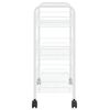 vidaXL Chariot de cuisine &agrave; 3 niveaux Blanc 46x26x64 cm Fer