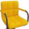 vidaXL Chaises &agrave; manger pivotantes lot de 4 jaune moutarde velours