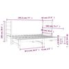 vidaXL Lit coulissant sans matelas marron miel 2x(90x190) cm