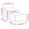 vidaXL Fauteuil avec repose-pied Gris clair 60 cm Tissu