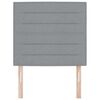 vidaXL T&ecirc;te de lit LED avec t&ecirc;te de lit Gris clair 90 cm Polyester