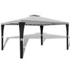 vidaXL Tonnelle avec toit 3x4 m Blanc cr&egrave;me