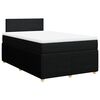 vidaXL Sommier &agrave; lattes de lit avec matelas Noir 120x200 cm Tissu