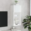 vidaXL Meuble TV avec lumi&egrave;res LED blanc 40,5x30x90 cm