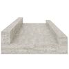 vidaXL &Eacute;tag&egrave;res murales 2 pcs Gris b&eacute;ton 40x9x3 cm
