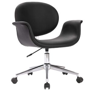 vidaXL Chaise pivotante de bureau Noir Similicuir