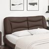 vidaXL Coussin de t&ecirc;te de lit Hvar marron 160 cm similicuir