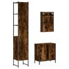 vidaXL Ensemble de meubles de salle de bain 3 pcs Ch&ecirc;ne fum&eacute;