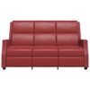 vidaXL Fauteuil de massage inclinable 3 places rouge bordeaux