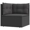 vidaXL Salon de jardin 8 pcs avec coussins noir r&eacute;sine tress&eacute;e
