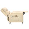 vidaXL Fauteuil de massage Crème Tissu