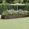 vidaXL Lit sur&eacute;lev&eacute; de jardin Acier galvanis&eacute; marron