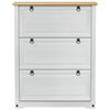 vidaXL Cabinet &agrave; chaussures Corona Blanc 99 x 32 x 122 cm Pin massif