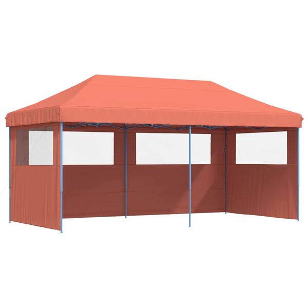vidaXL Tente de r&eacute;ception pliable escamotable avec 3 parois lat&eacute;rales
