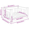 vidaXL Lit pour chien 55,5x45,5x28 cm bois de pin solide