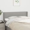 vidaXL T&ecirc;te de lit avec oreilles Gris clair 147x16x78/88 cm Tissu