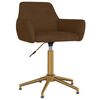 vidaXL Chaises pivotantes &agrave; manger lot de 2 Marron Velours