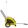 vidaXL Remorque de v&eacute;lo pour animaux de compagnie jaune